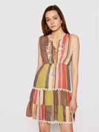 Sukienki - Iconique Sukienka letnia Linda IC21 054 Kolorowy Regular Fit - miniaturka - grafika 1