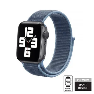 Crong Nylon - Pasek sportowy do Apple Watch 42/44/45 mm (Ocean Blue) - Akcesoria do smartwatchy - miniaturka - grafika 1