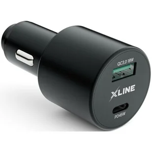 Ładowarka samochodowa GOLDEN LINE CC601  QC3 18W + PD3 45W Czarny - Ładowarki samochodowe - miniaturka - grafika 1