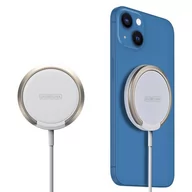 Ładowarki do telefonów - Duzzona ładowarka indukcyjna MagSafe 15W biała (W1) - miniaturka - grafika 1