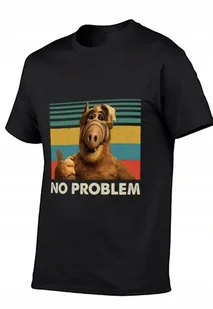 CZARNA KOSZULKA Z NADRUKIEM MĘSKA ŚMIESZNA T-SHIRT ALF SERIAL FILM BAJKA - Koszulki męskie - miniaturka - grafika 1