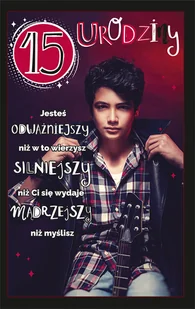 AbCard Kartka okolicznościowa Urodziny 15 U93 - Kartki okolicznościowe i zaproszenia - miniaturka - grafika 1