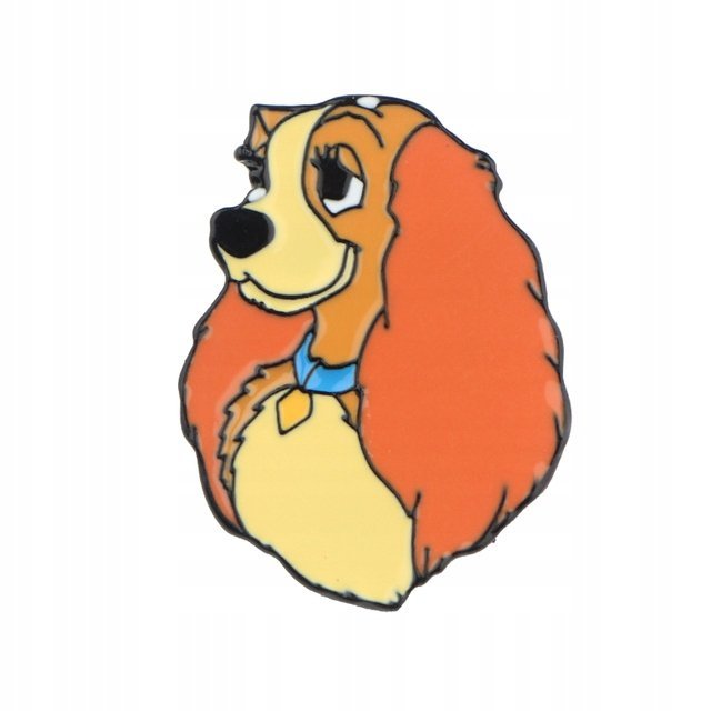 PRZYPINKA PIN BROSZKA PLAKIETKA - PIES COCKER SPANIEL LADY ZAKOCHANY KUNDEL