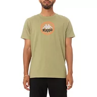Koszulki męskie - Kappa Męski t-shirt Authentic Ajoban, zielony/czarny, XL, zielony/czarny, XL - miniaturka - grafika 1
