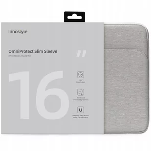 INNOSTYLE TORBA NA LAPTOPA 16" WODOODPORNA ETUI OMNIPROTECT SLIM SZARY - Torby na laptopy - miniaturka - grafika 1