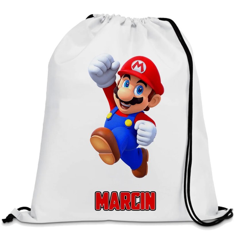 Plecak Mario Bros z personalizacją imienia - Idealny na szkołę!