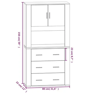 Wysoka szafka, czarna, materiał drewnopochodny Lumarko! - Szafki do salonu Wysoka szafka, czarna, materiał drewnopochodny Lumarko! - Szafki do salonu - miniaturka - grafika 13