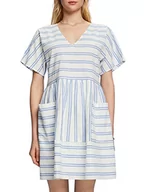 Sukienki - edc by ESPRIT Sukienka mini w paski, 100% bawełna, Off White, S - miniaturka - grafika 1