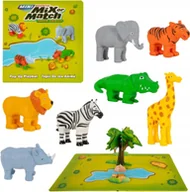 Klocki - MALBLO MAGNETIC Zwierzęta z Dżungli Żyrafa KLOCKI MAGNETYCZNE ZESTAW + MATA - miniaturka - grafika 1