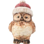 Ozdoby bożonarodzeniowe - Dekoracja Sowa w czapce, 10 x 15 x 9 cm - miniaturka - grafika 1