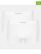 Majtki męskie - Sloggi Bokserki (2 pary) "Ever Ease" w kolorze białym - miniaturka - grafika 1