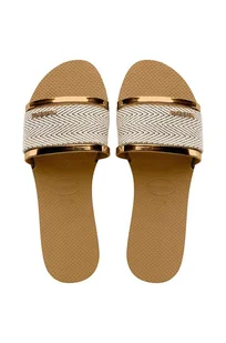 Havaianas klapki YOU TRANCOSO PREMIUM damskie kolor złoty 4146063.1856 - Klapki i japonki damskie - miniaturka - grafika 1