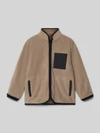 Kurtki i płaszcze dla chłopców - Kurtka polarowa o kroju regular fit z kieszenią na piersi - miniaturka - grafika 1