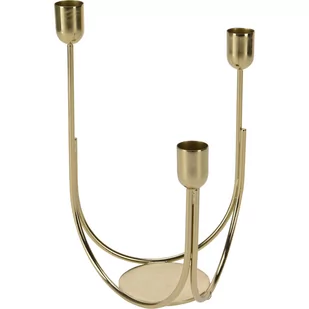 Metalowy świecznik dekoracyjny na 3 świece, 23 cm - Świeczniki - miniaturka - grafika 1