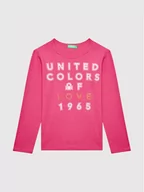Bluzy dla chłopców - Benetton United Colors Of Bluzka 3I9WC154I Różowy Regular Fit - miniaturka - grafika 1