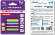 Ładowarki i akumulatory - Esperanza 1000mAh 4 szt AAA Mix EZA107 (EZA107) - miniaturka - grafika 1
