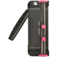 Nożyki biurowe - MAHE Przenośna gilotyna do papieru + 2 ostrza - miniaturka - grafika 1