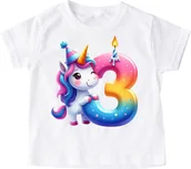 Koszulki dla dziewczynek - Koszulka na 3 urodziny dla dziewczynki - miniaturka - grafika 1