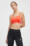 Bielizna sportowa damska - adidas Performance biustonosz sportowy Aeroreact kolor czerwony - miniaturka - grafika 1