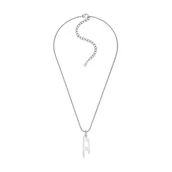 Naszyjniki męskie - Diesel Męski naszyjnik z wisiorkiem ze stali nierdzewnej z zapięciem karabińczykowym, Jeden rozmiar, Stal nierdzewna, Bez kamieni szlachetnych - miniaturka - grafika 1