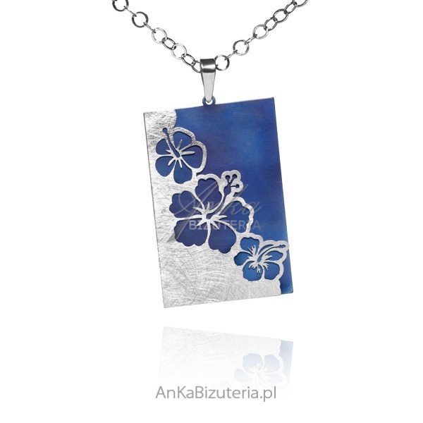 ankabizuteria.pl Srebrna zawieszka KWIATKI z tytanem