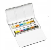 Farby i media malarskie - Pebeo Fine Zestaw 12 Akwareli W Metalowym Pudełku - miniaturka - grafika 1