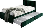 Łóżka dla dzieci i młodzieży - Łóżko młodzieżowe VIVO 2 120x200 zielone z tapicerowanym panelem i szufladą MKPOL - miniaturka - grafika 1