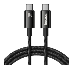 Baseus Tungsten Gold USB-C do USB-C 100W 1,5m Czarny - Kable USB - miniaturka - grafika 1