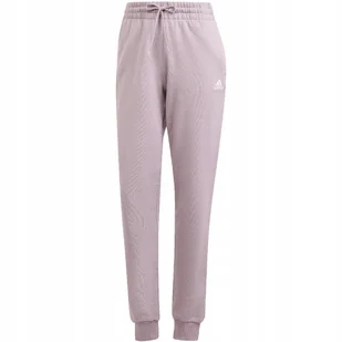 Spodnie damskie adidas Essentials Linear French Terry Cuffed fioletowe IS21 - Dresy męskie - miniaturka - grafika 1