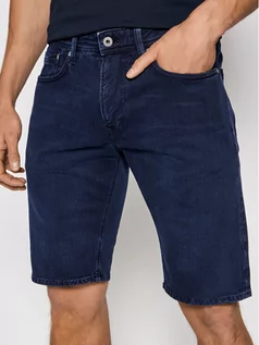 Spodenki męskie - Pepe Jeans Szorty jeansowe Stanley PM800792 Granatowy Regular Fit - grafika 1