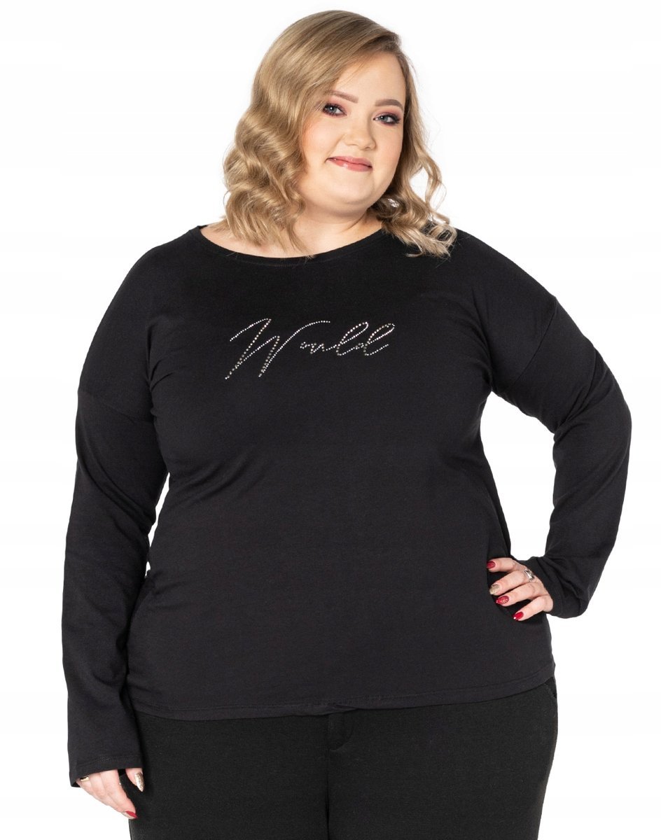 Duża Bluzka Damska Koszulka Długi Rękaw 215-02 4XL
