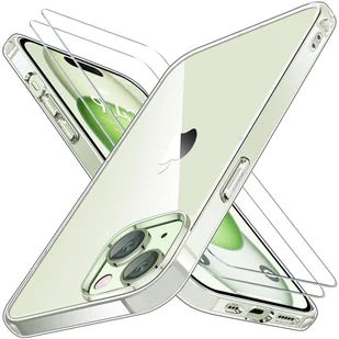 zestaw ochronny 2 w 1 dla Apple iPhone 7 Plus / 8 Plus składa się z 2x szklanej osłony ekranu 9H i 1x silikonowego etui - przezroczystej osłony - Etui i futerały do telefonów - miniaturka - grafika 1