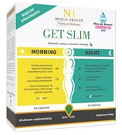 Suplementy naturalne - Noble Health Premium Wellness Get Slim Morning & Night dwufazowy program odchudzający 90 tabletek - miniaturka - grafika 1