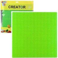 Klocki - Płyta Plansza Konstrukcyjna Do Klocków Budowania Zielona 25,5x25,5 cm - miniaturka - grafika 1