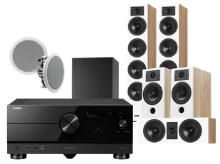 Kino domowe Yamaha RX-A8A (czarny) + Diva 6 + 3 + 7 (dąb) + RD 280 + Basso 880 - Kino domowe Kino domowe Yamaha RX-A8A (czarny) + Diva 6 + 3 + 7 (dąb) + RD 280 + Basso 880 - Kino domowe - miniaturka - grafika 1