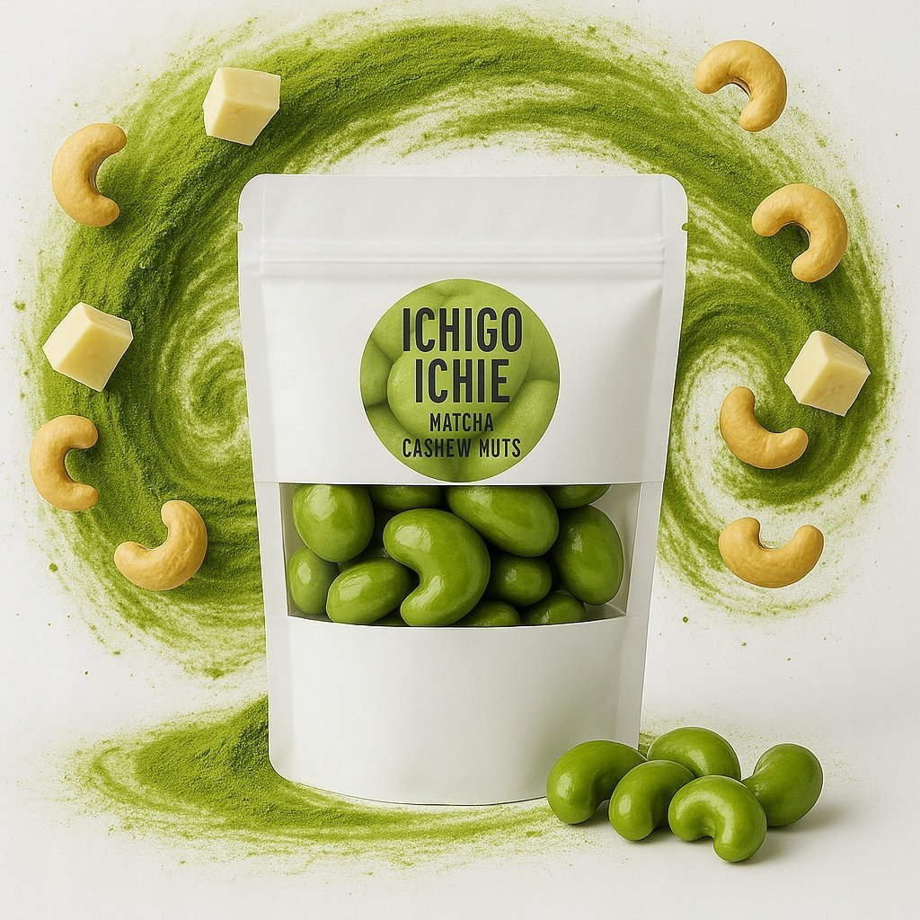 Orzechy Nerkowca W Białej Czekoladzie Z Matchą Japońską Premium 100G