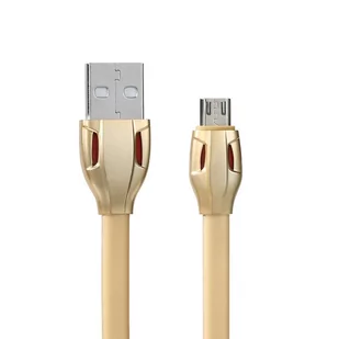 Remax RC-035m płaski kabel USB micro USB 1m nieplączący złoty 6954851270997 - Kable USB - miniaturka - grafika 2
