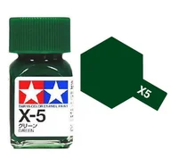 Akcesoria i części modelarskie - Tamiya Enamel 80005 X-5 Green 10Ml - miniaturka - grafika 1