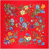 Apaszki i szaliki damskie - CHUSTA duża SZAL SZALIK Apaszka jedwabna damska - miniaturka - grafika 1