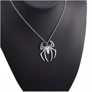 NASZYJNIK SPIDERMAN SPIDER-MAN ŁAŃCUSZEK Z PAJĄKIEM PAJĄK PREZENT - Biżuteria dla dzieci - miniaturka - grafika 1