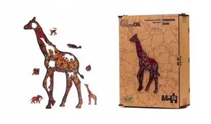 Puzzle Drewniane EKO 55 Cętkowana Żyrafa A4 PuzA4-00733 - Puzzle - miniaturka - grafika 1