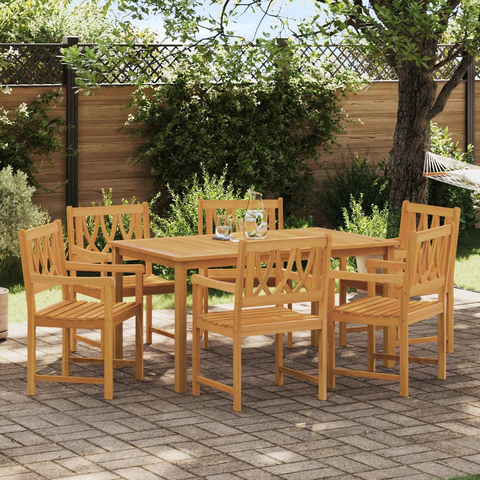 vidaXL Ławka ogrodowa 6 pcs naturalny 56 x 55,5 x 90 cm