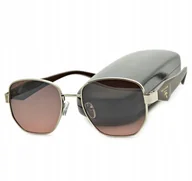 Okulary przeciwsłoneczne - Damskie OKULARY PRZECIWSŁONECZNE UV Rebecca Moore Srebrno Brązowe - miniaturka - grafika 1