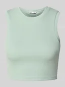 Koszulki i topy damskie - Top krótki o kroju slim fit z mieszanki bawełny model ‘VILMA’ - miniaturka - grafika 1