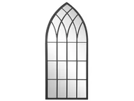 Lustra - Metalowe Lustro Ścienne Okno 50 X 115 Cm Czarne Cassel - miniaturka - grafika 1