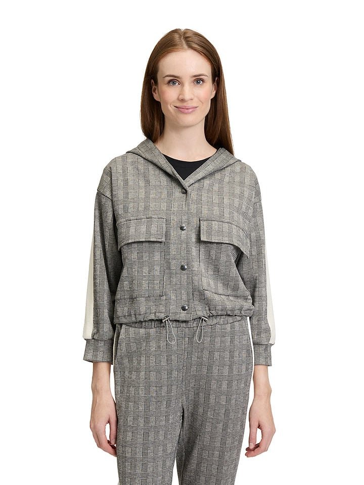 BETTY & CO Kurtka przejściowa w kolorze szaro-kremowym