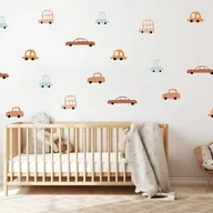 Wyposażenie pokoiku dziecięcego - Naklejka ścienna auta boho II - miniaturka - grafika 1