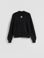 Swetry damskie - Reserved - Sweter z alpaką - czarny - miniaturka - grafika 1