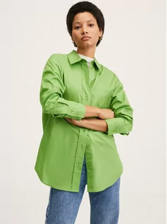 Koszule damskie - Mango Koszula Regu 27071110 Zielony Oversize - grafika 1