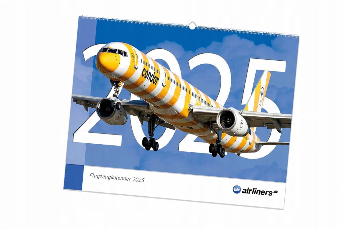airliners.de kalendarz lotniczy 2025 - 48 cm x 38 cm